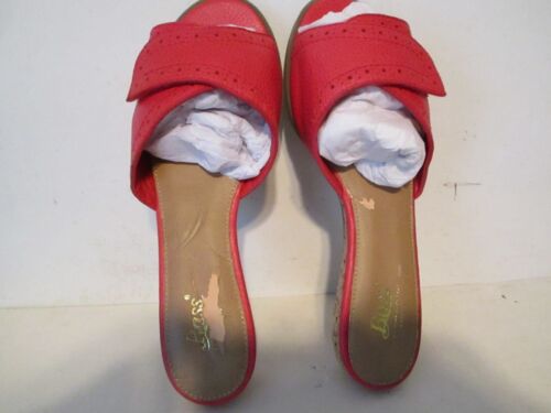 Sandali bassi da donna Josie in pelle con slip on rossastri taglia 6 - Foto 3 di 4