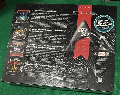 Star Trek CD-ROM 4 Pack Gift Set NG Episode Guide Tech Manual Klingon Language - Picture 6 of 6