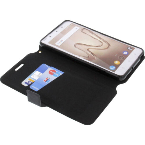 Tasche für Wiko Robby 2 Book-Style Schutz Hülle Handytasche Buch Schwarz - Bild 3 von 5