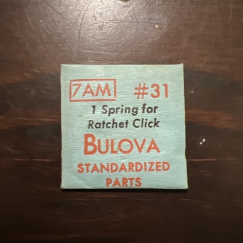 BULOVA UHRENTEIL 7AM #31 FEDER FÜR RATSCHE KLICK NOS - Bild 1 von 2