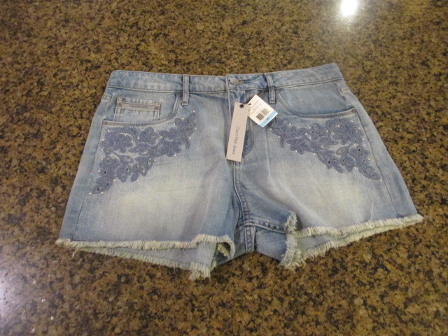 calvin klein jean shorts womens