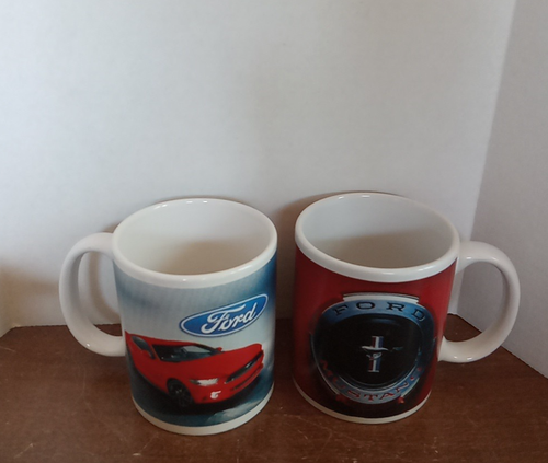 Juego de 4 tazas de café Ford Mustang 12 oz logotipo 65 71 Coyote MSRF Inc 3,75" vintage - Imagen 3 de 9