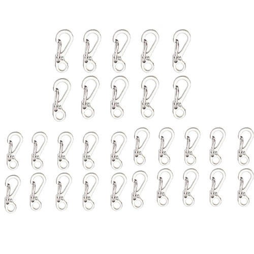 30x Mini SF Aluminum Spring Carabiner Clip Keychain Outdoor Snap Camping Hook - Picture 13 of 15