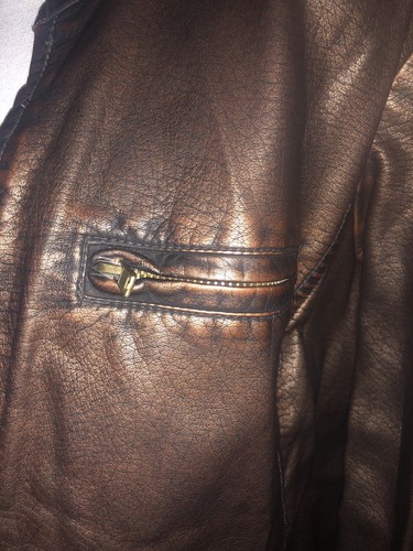 womens faux leather jacket XL Multiples Choc Brown Zippering - Picture 2 of 5