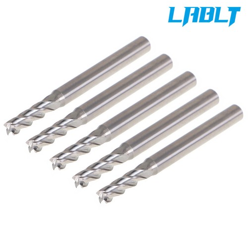 LABLT 5 Stck. 5/32 Zoll 4 Flöte 9/16 Zoll Schnittlänge 2 Zoll Gesamtlänge Hartmetall Schaftfräser - Bild 2 von 12