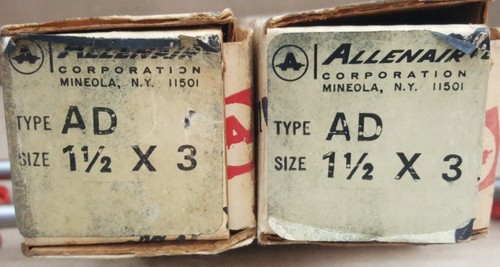 Lote de 2 cilindros neumáticos Alenair de nuevo de lote antiguo doble extremo 1-1/2"" diámetro 3"" carrera AD - Imagen 4 de 4