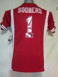 Oklahoma-Sooners-1-Woman-039-s-V-neck-Large-NEW-W-Tag-SHIRT