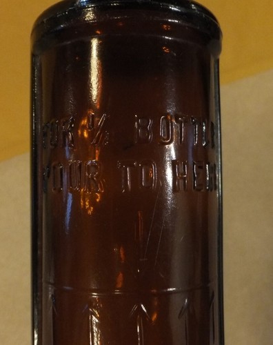 ANTIQUE VINTAGE UPSIDE DOWN CERTO BROWN GLASS BOTTLE 7.5" TALL EMBOSSED LETTERS - Picture 8 of 11