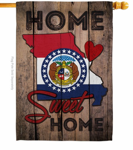 State Missouri Home Sweet Garden Flag Americana States Gift Yard House Banner - Picture 3 of 19