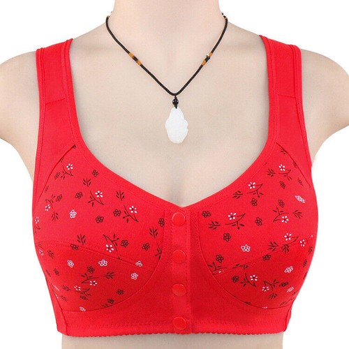 Front US Verschluss BH weich ohne Damen Ladies Baumwolle BH ohne Bügel Stretch gepolstert - Bild 43 von 43