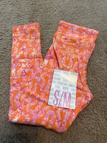 LuLaRoe kids S/M Geometric floral print New leggings 2-8 NWT Small Medium - Picture 1 of 2