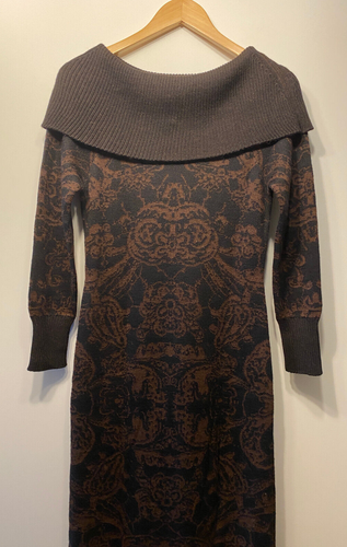 Peruvian Connection Strick Kleid Carmen feminin Baby Alpaka Wolle black brown S - Bild 2 von 8