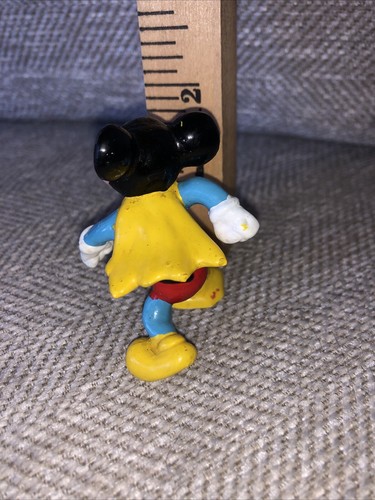 Figurine PVC Super Mickey Mouse vintage Disney figurine Hong Kong plastique - Photo 2/5