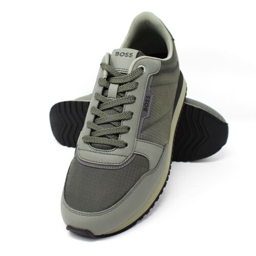 Scarpe da ginnastica uomo Boss by Hugo Boss Runn verdi taglie 7 e 10 nuove con scatola prezzo consigliato £ 199 - Foto 17 di 22