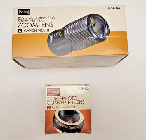 Canon Mount Sears 80-200mm f4.0 Zoom Lens Macro/One Touch & 2X Telephoto Convert - Picture 19 of 24