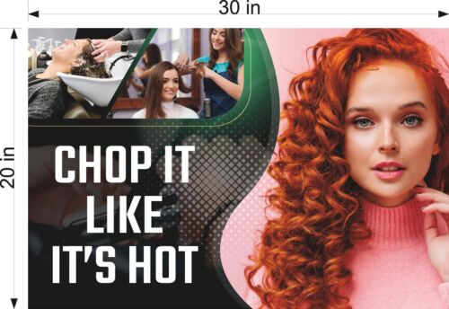 Family Hair 19 Perforated Mesh See-Through Window Vinyl Sign Salon Horizontal - Picture 6 of 14