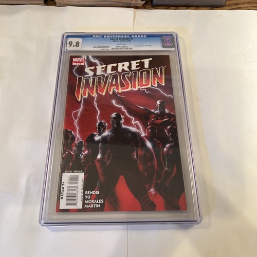 SECRET INVASION #1 Marvel comics, 6/08 CGC 9.8 W/P New Avengers #1 cover swipe - Picture 12 of 12