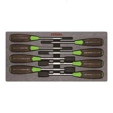 Vessel 8pc Non-Slip Metric Nutdriver Set 5-14mm Wood Composite Grip 3808 JAPAN