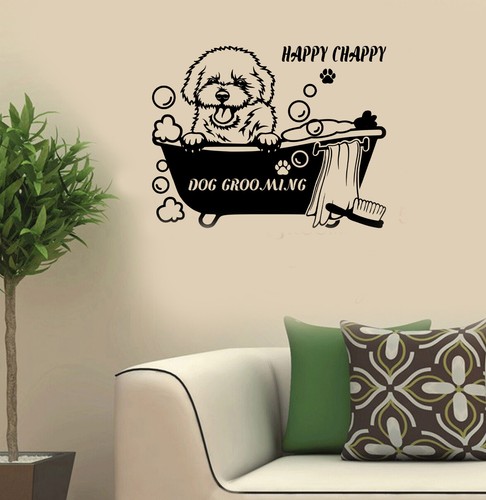 Pegatina de arte de pared personalizada para aseo de perros - Imagen 2 de 4