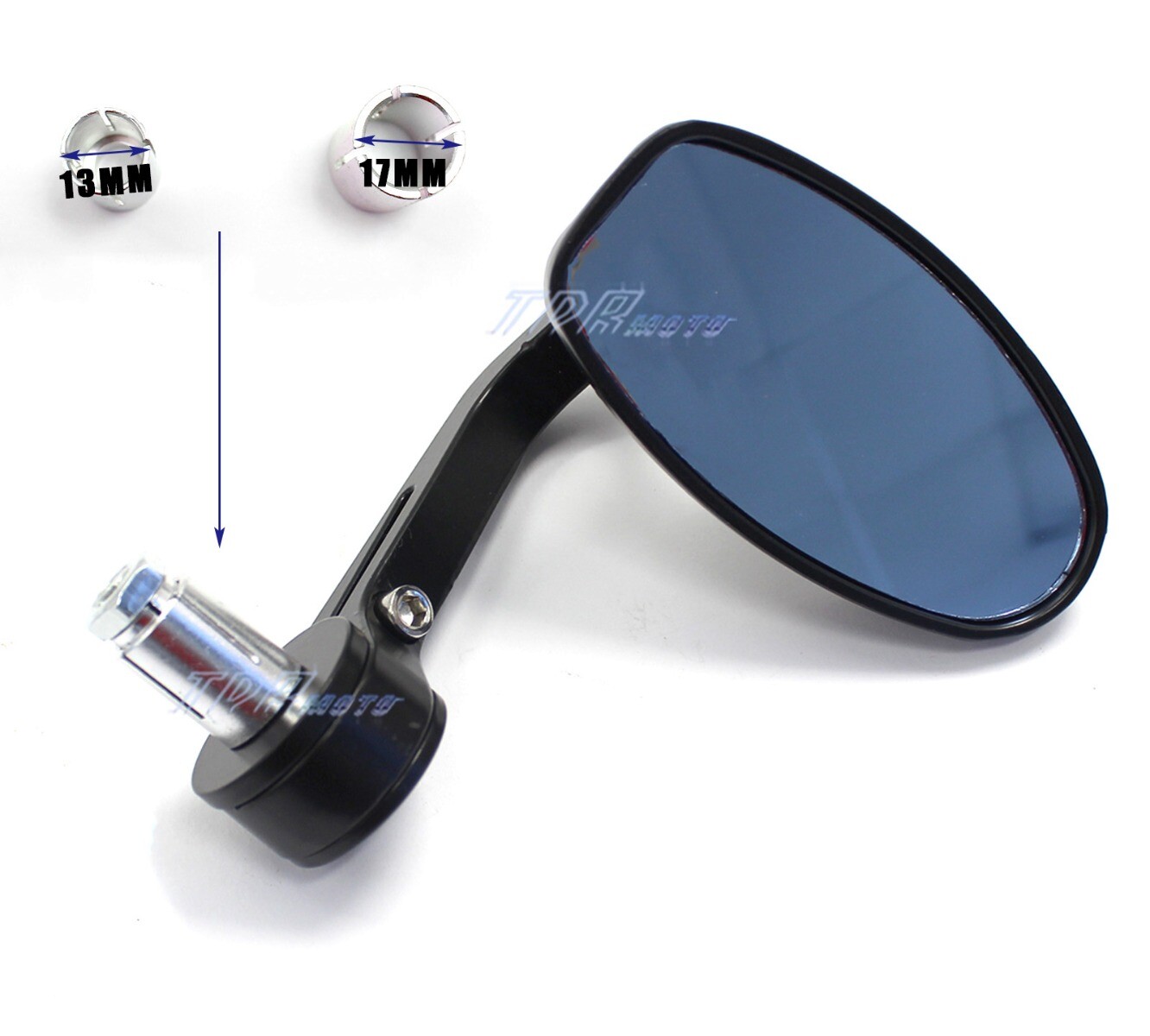 7/8" BLACK HANDLE BAR END MIRRORS 4 DUCATI MONSTER 620 696 796 821 1100