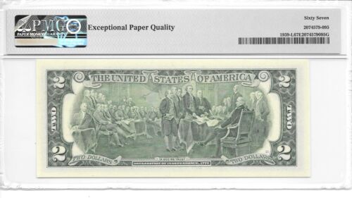 2009 San Francisco $2 FRN (LA Block) PMG 67 EPQ Superb Gem Uncirculated - Picture 4 of 24