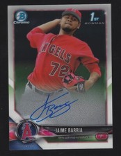 2018 Bowman Chrome Jaime Barria 1st Bowman Prospect Auto #CPA-JB