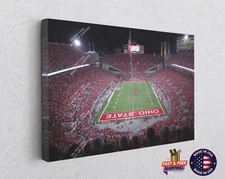 Columbus Football Team Stadium City Sports Painting Canvas Print Art Décor Wall