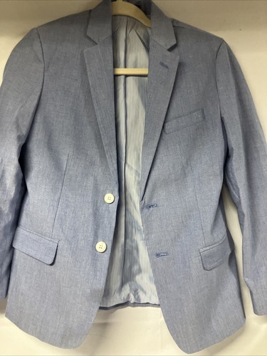 Izod striped suit Jacket Blazer Size 12 Blue- Easter Boys - Picture 2 of 7