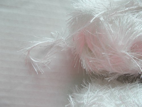 YarnArt Samba eyelash yarn, White (#01), lot of 2, (164 yds ea) - Picture 2 of 2