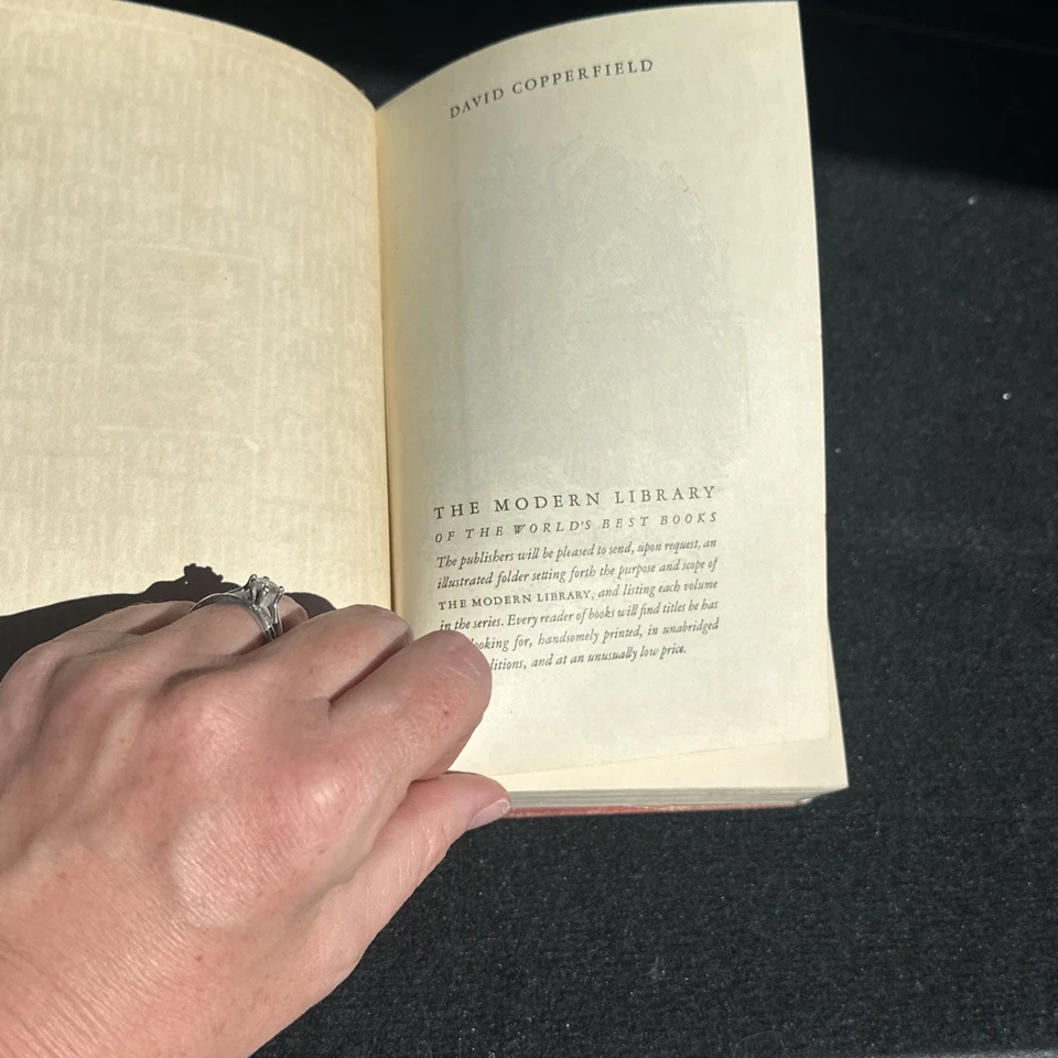 Vintage "David Copperfield" Modern Library Charles Dickens HCDJ 1950 — 第 3/4 张图片