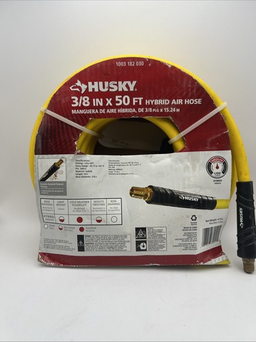 Manguera de aire híbrida amarilla Husky 3/8 pulgadas X 50 pies modelo 1003 182 030 - Imagen 1 de 6