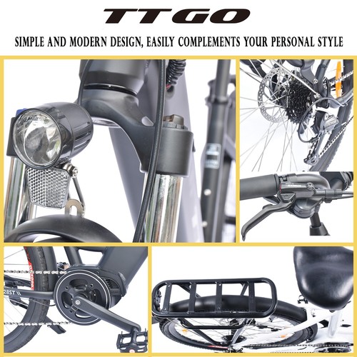 28 Zoll Mittelmotor Elektrofahrrad 20AHCity E-bike Damen/Herren TTGO XK-ZZ-28ST - Bild 24 von 24