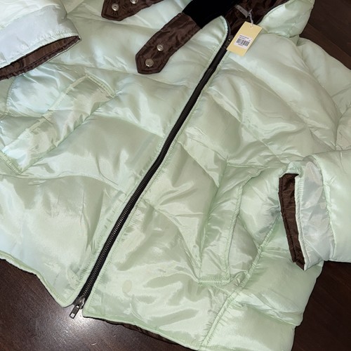 Mnml Puffer Coat With Hood Mint Green - Picture 10 of 13