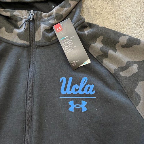Under Armour ULCA Bruins University Hoodie Gray Camo Half Zip Mens Size Large - Picture 3 of 8