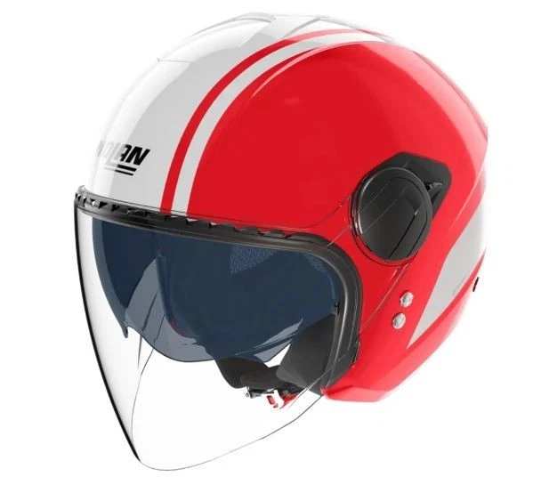 NOLAN N20-2 VISOR DOLCE VITA 349 Rosso Bianco Casco Jet - Immagine 2 di 4