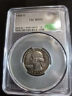 1956-D CAC GRADED GEM MS65 Washington Quarter Mint Set Coin Light Toning