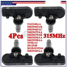 Set (4) Tire Pressure Sensor TPMS 315MHz for Jeep Dodge Chrysler OEM 56029479AB