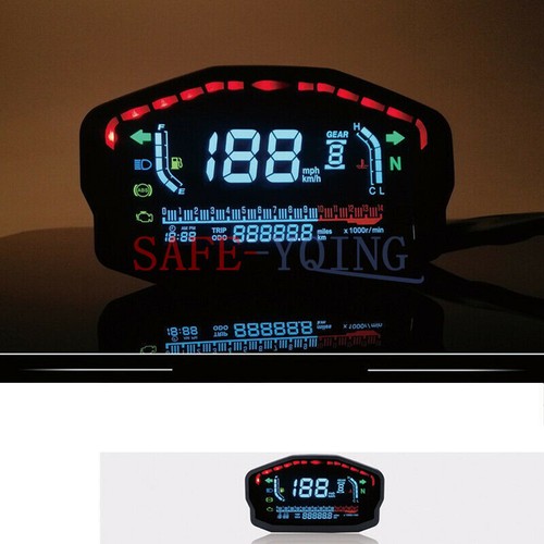 Retroiluminación LCD Universal Digital Moto Odómetro Velocímetro Tacómetro Medidor - Imagen 11 de 12