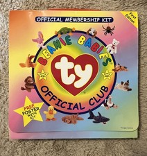 Ty Beanie Babies Official Club Membership Kit 1st Edition Set.
