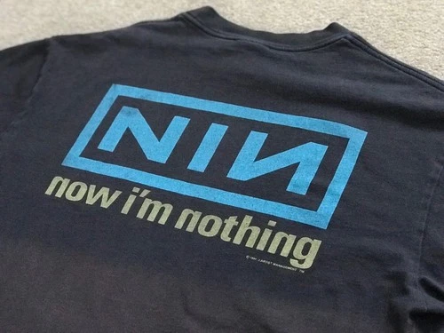 Nine Inch Nails Now I’m Nothing SHIRT VINTAGE NIN TOUR Conce 1990s vintage concert t-shirt, vintage, size M, single stitch, B+ condition