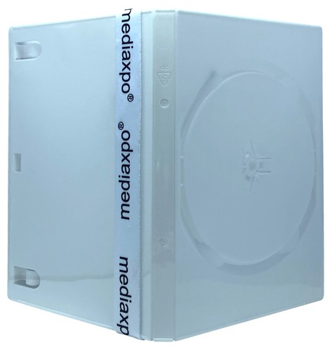 PREMIUM STANDARD Solid White Color Single DVD Cases (Professional Use) Lot - Afbeelding 2 van 3