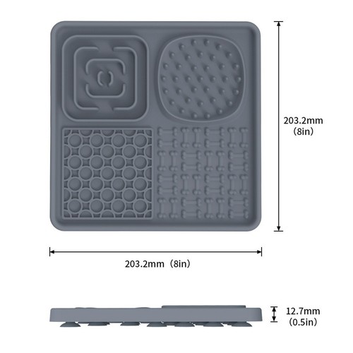 Feeding Solution Pet Licking Mat Easy To Clean Design Fixed With Suction Cups - Photo 4/28