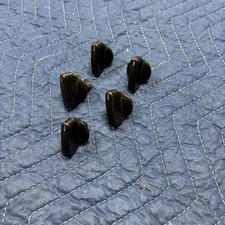 Set of 5 black Thermador gas cooktop burner control  knobs part # 00189011 stove