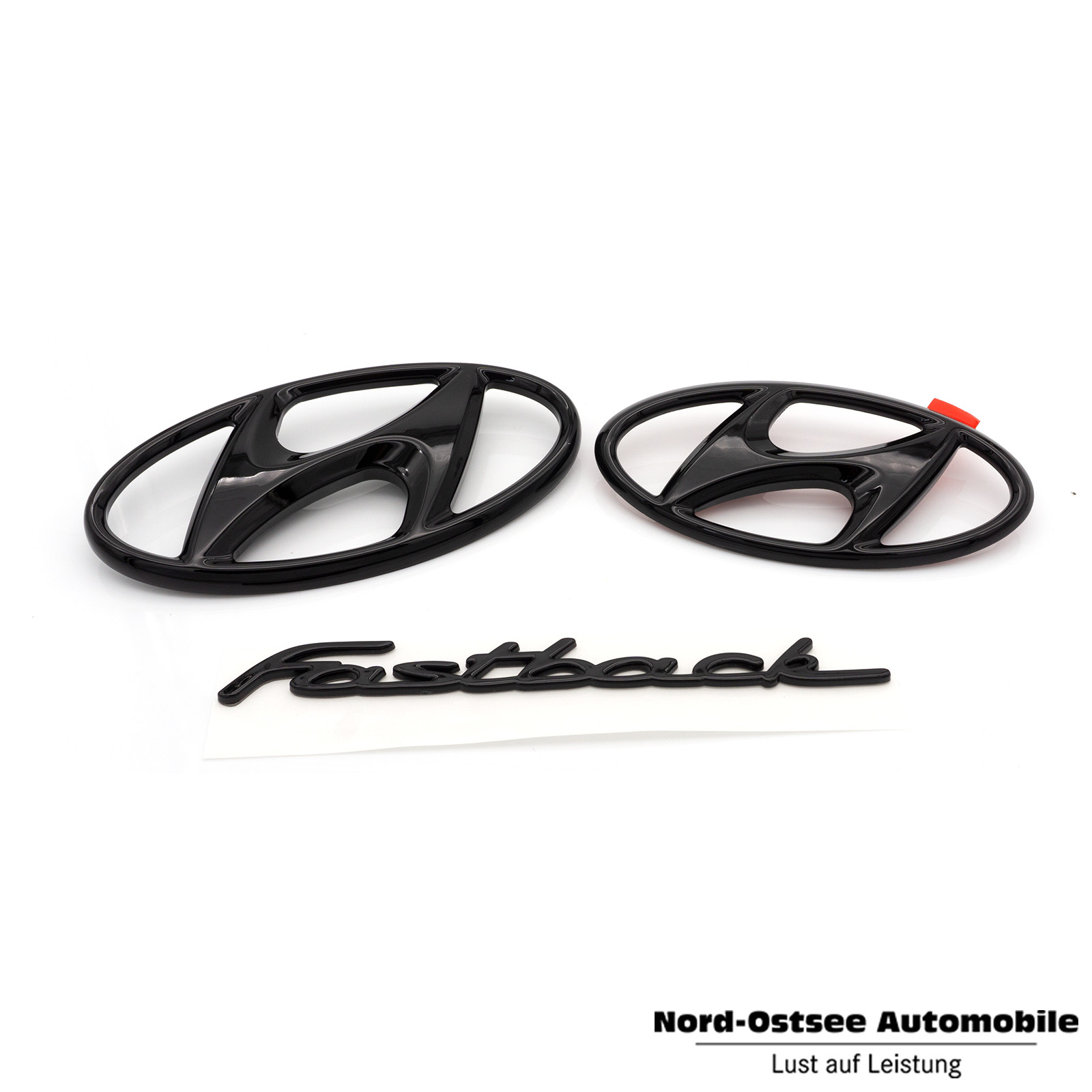 Original Hyundai i30 Fastback Embleme N Logo Set 3-teilig Schriftzug schwarz OEM