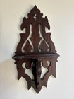 Antique Victorian Style Wall Shelf with Carved Out Design Scroll 11x6”