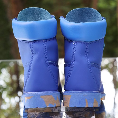 Timberland 6 Inch Premium Boots Royal Blue Camo Men’s Size 13 Custom TB049088 - Picture 11 of 14