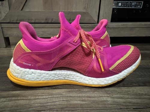 Adidas pure Boost X Tr Women's Size 9.5 Running Shoes Pink AQ1972 Sport Fitness - Picture 3 of 12