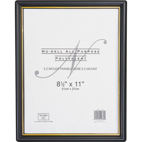 Nu-dell Ez Mount Wall Frame - 8.50" X 11" Insert - Wall Mountable - Plastic - - Picture 2 of 4