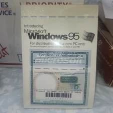 NEW PC sealed Introducing Microsoft Windows 95 Manual & CD Vintage computer
