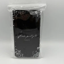 Free People Tights Women’s Black Ribbed Knit Made In Italy One Size NWT